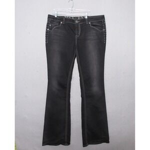 Mek Buckle Denim Jeans 36x36 Lyon Easy Bootcut Thick Stitch Y2K Grunge Western